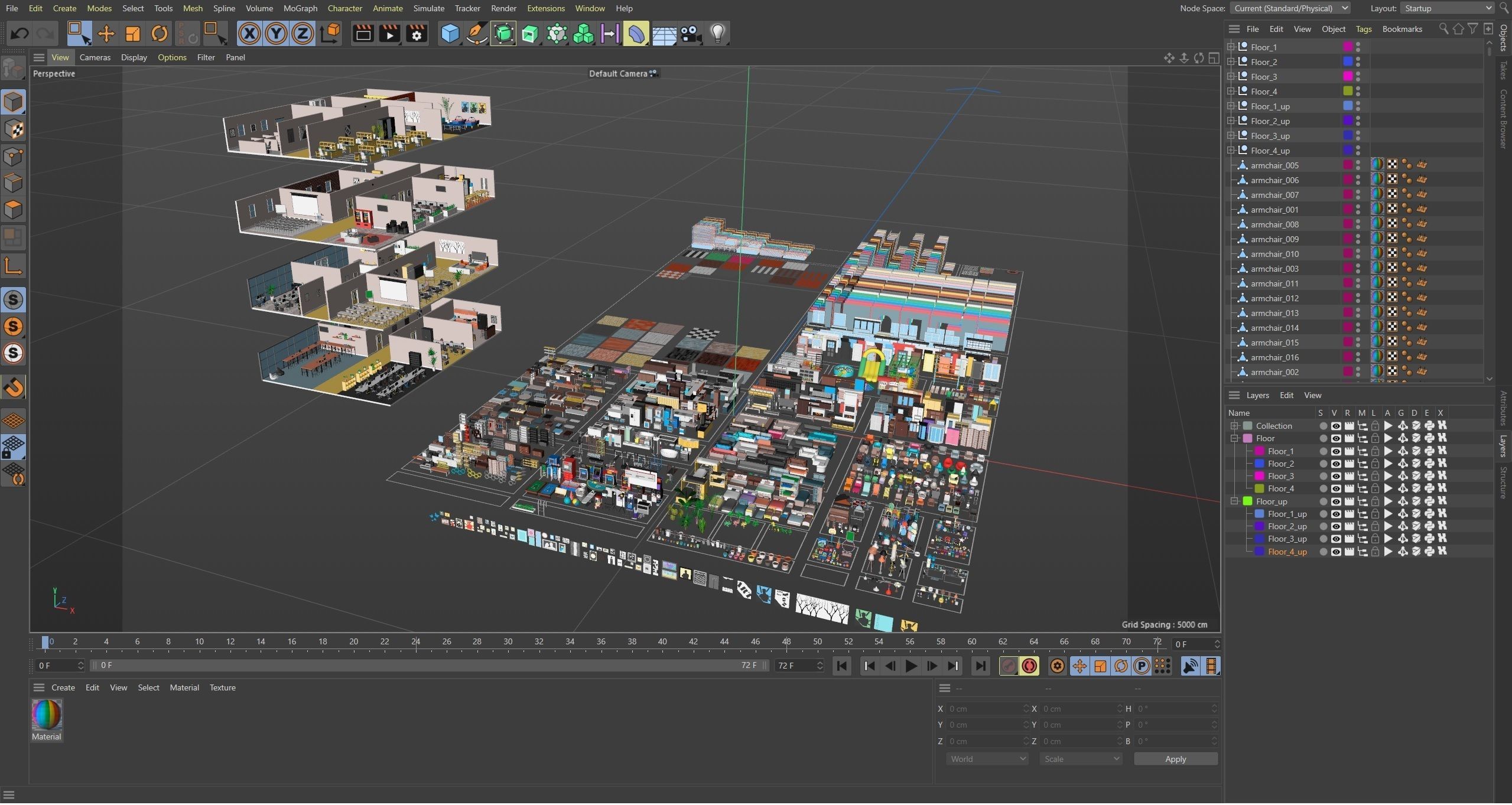 Office 2 Low-poly 3D model_59
