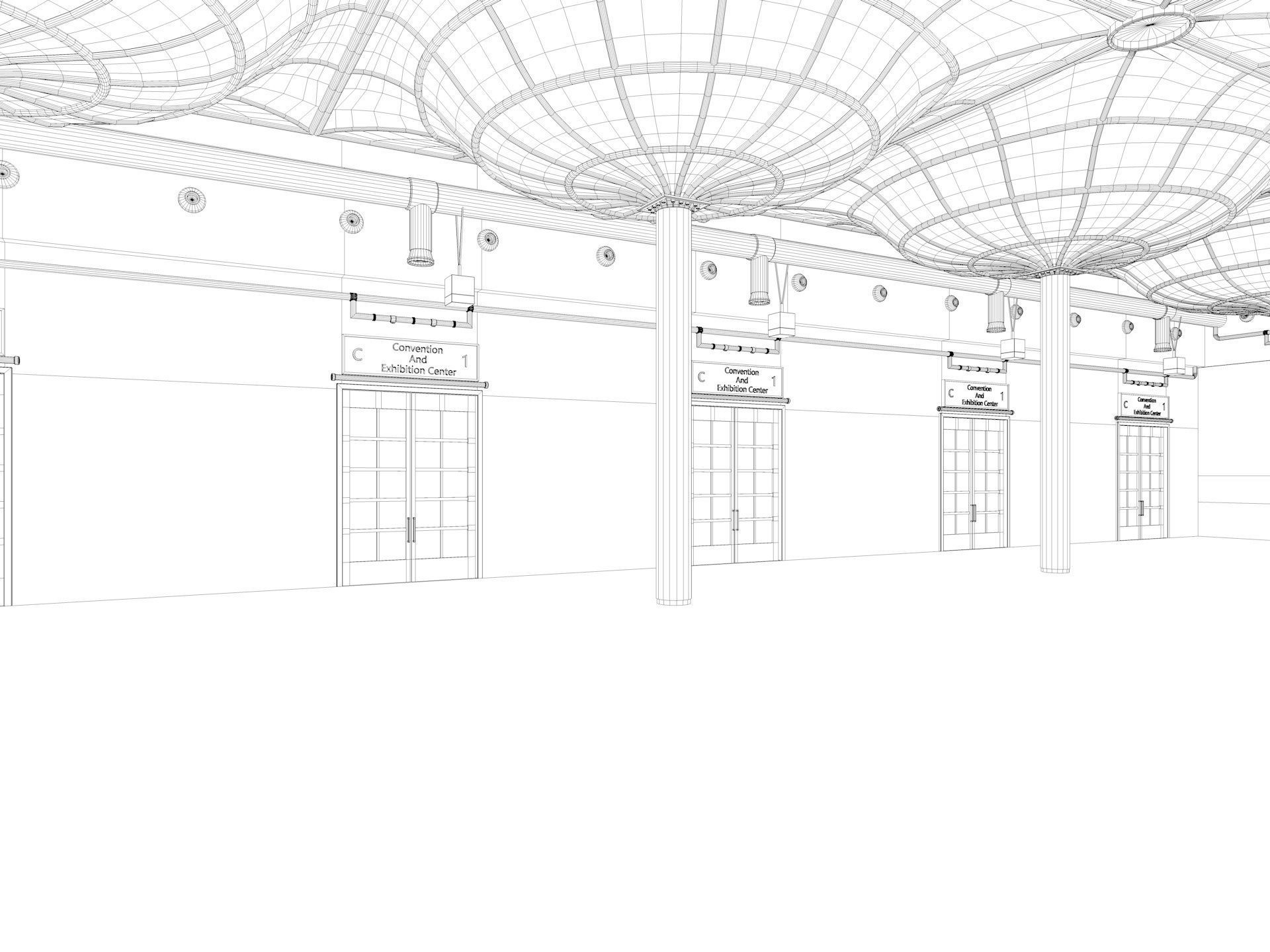 Convention And Exhibition Center 3D model_22