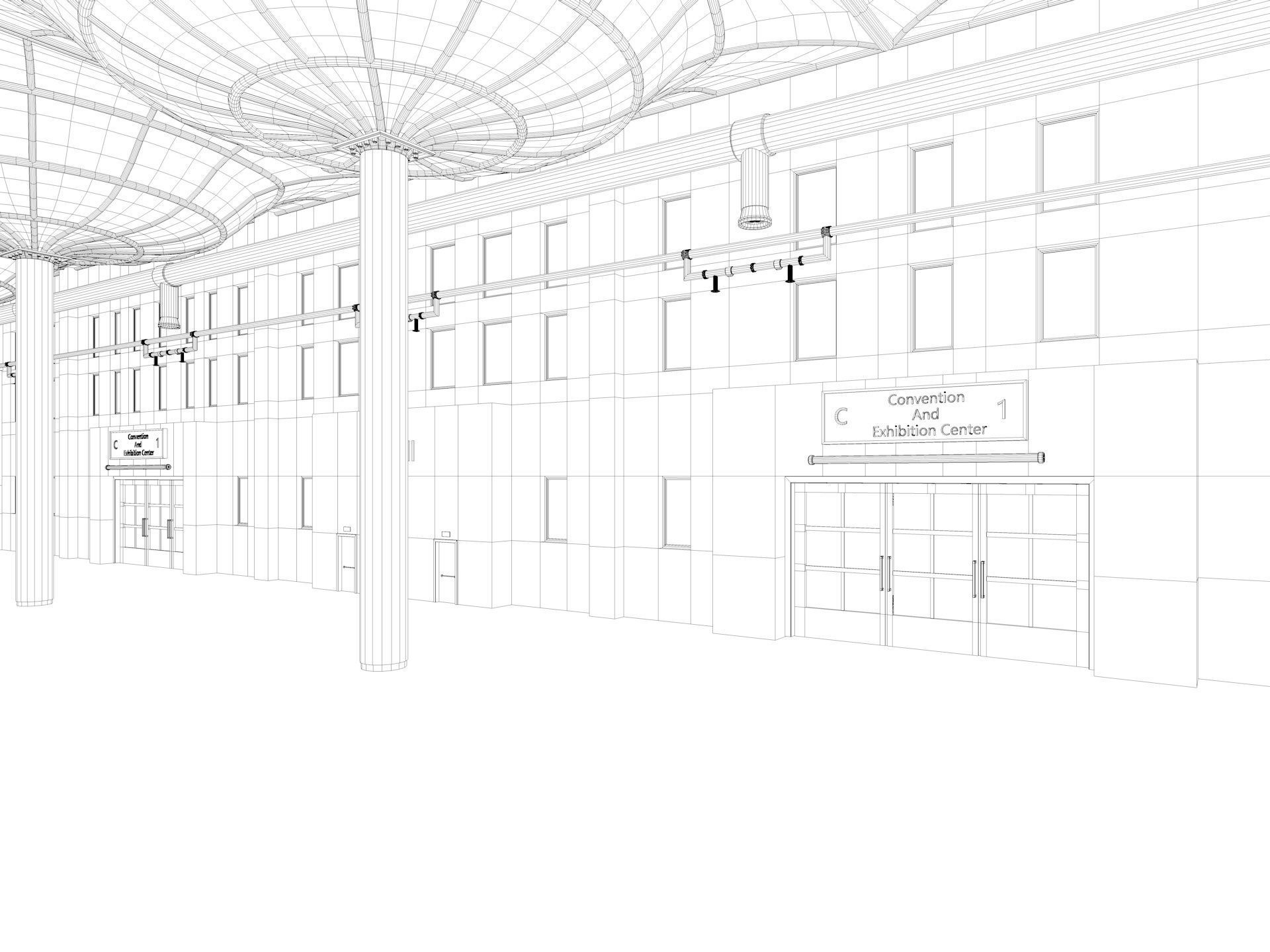Convention And Exhibition Center 3D model_24