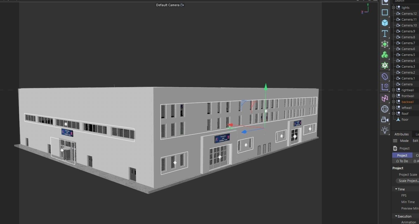Convention And Exhibition Center 3D model_11