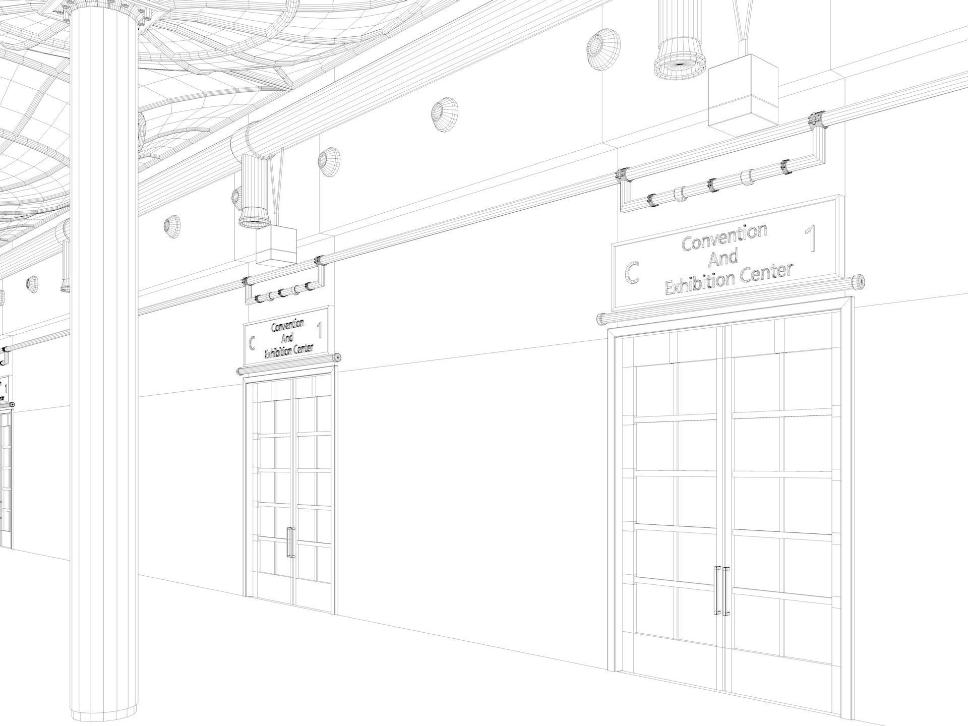 Convention And Exhibition Center 3D model_17