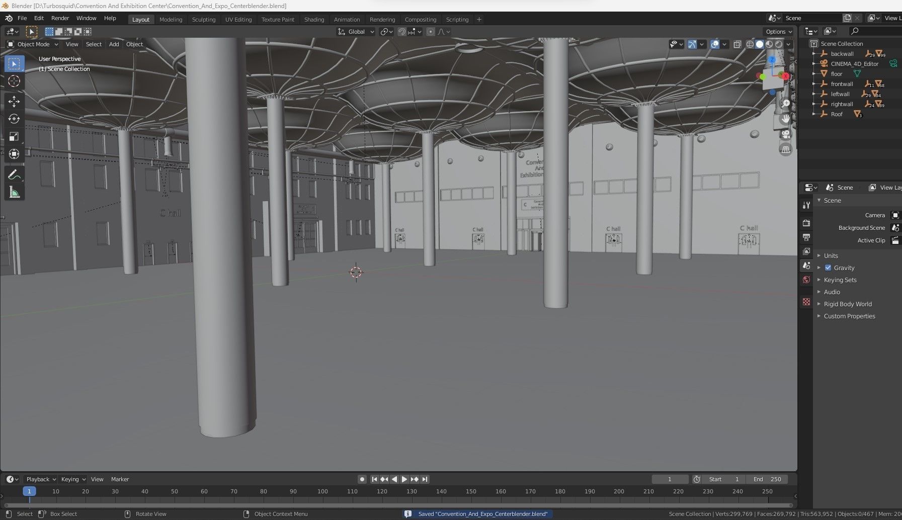 Convention And Exhibition Center 3D model_13