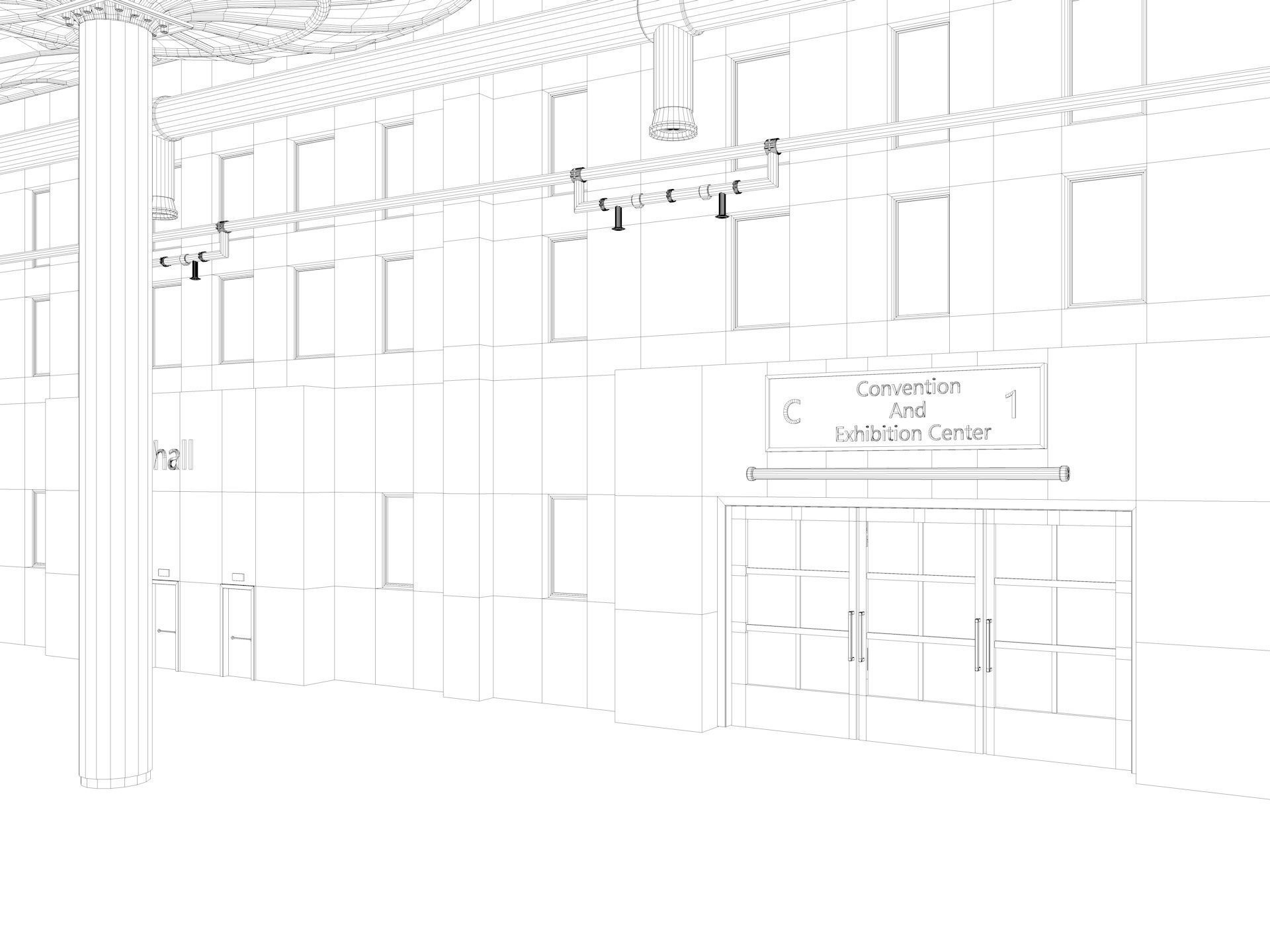 Convention And Exhibition Center 3D model_19