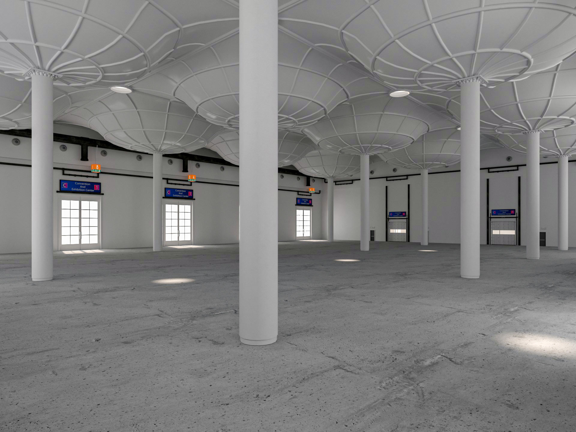 Convention And Exhibition Center 3D model_4