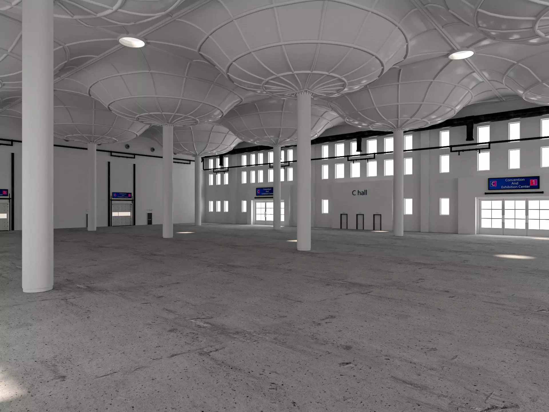 Convention And Exhibition Center 3D model_0