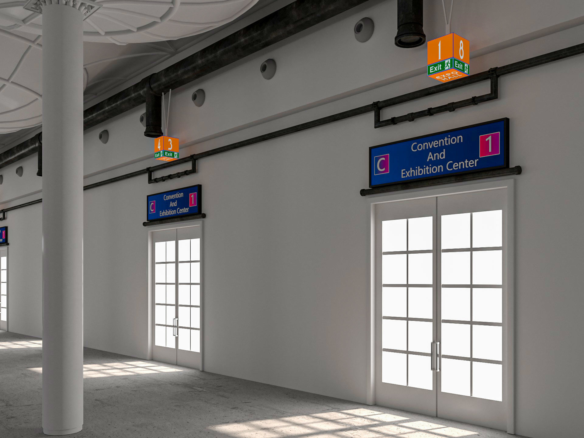 Convention And Exhibition Center 3D model_5