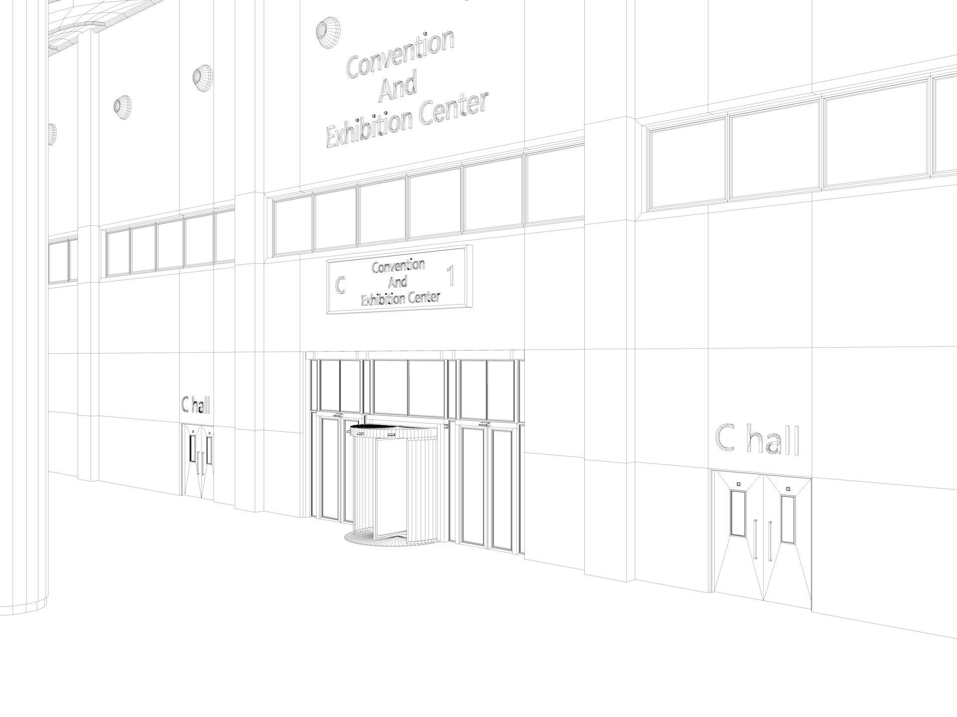 Convention And Exhibition Center 3D model_18