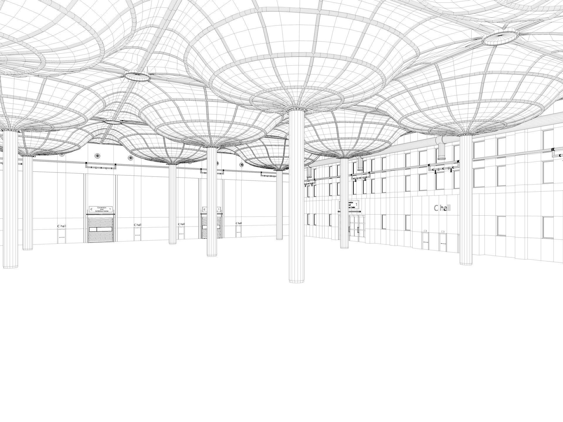 Convention And Exhibition Center 3D model_20