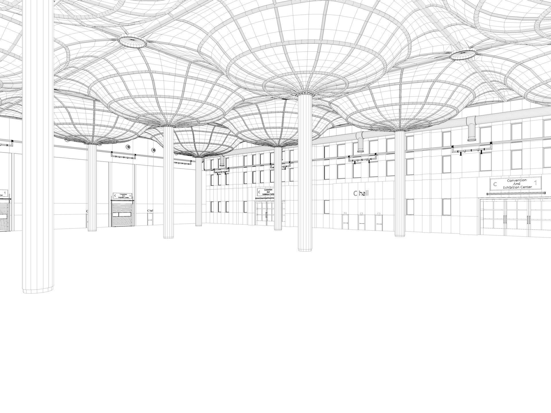 Convention And Exhibition Center 3D model_21