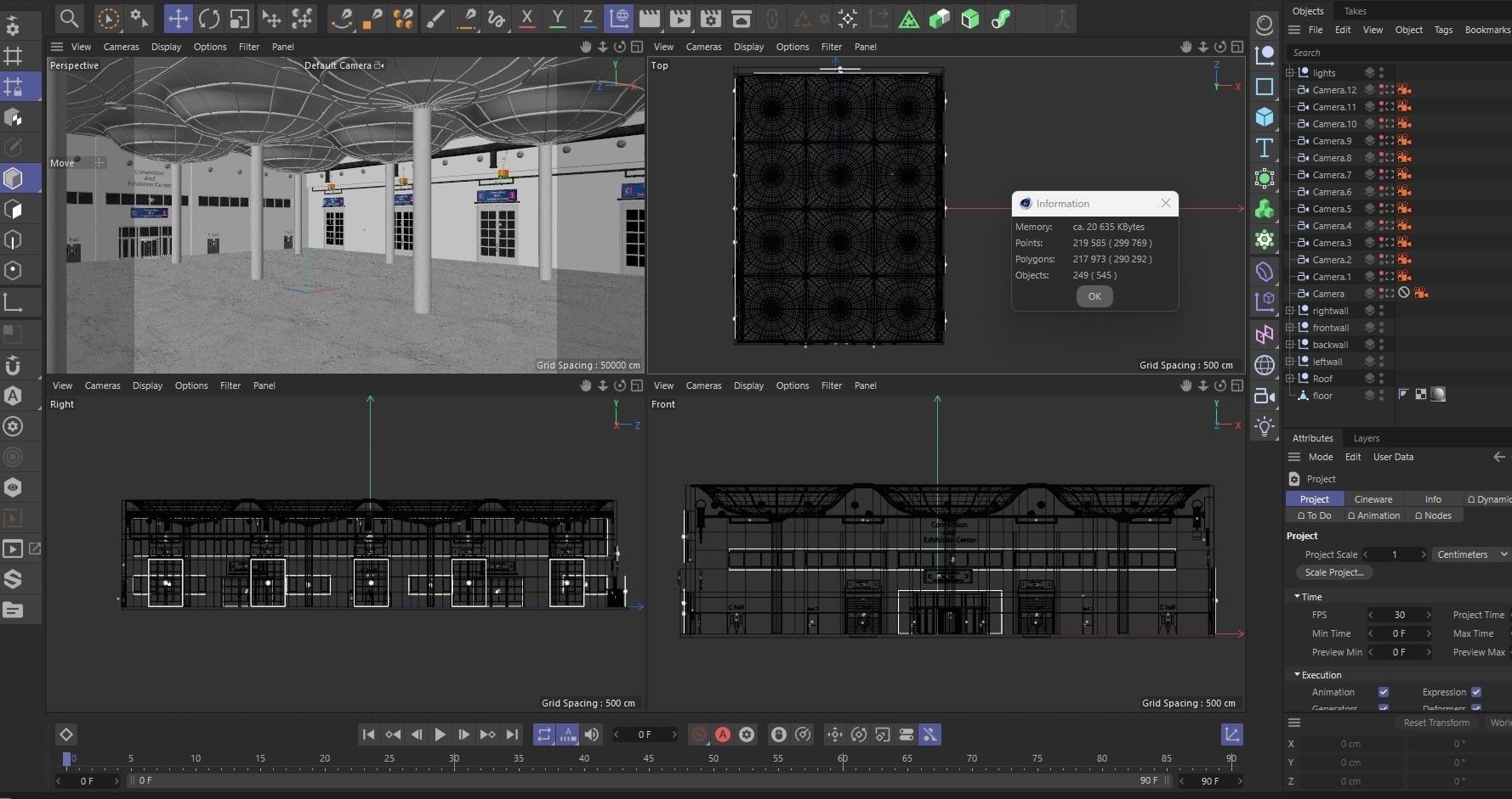 Convention And Exhibition Center 3D model_14