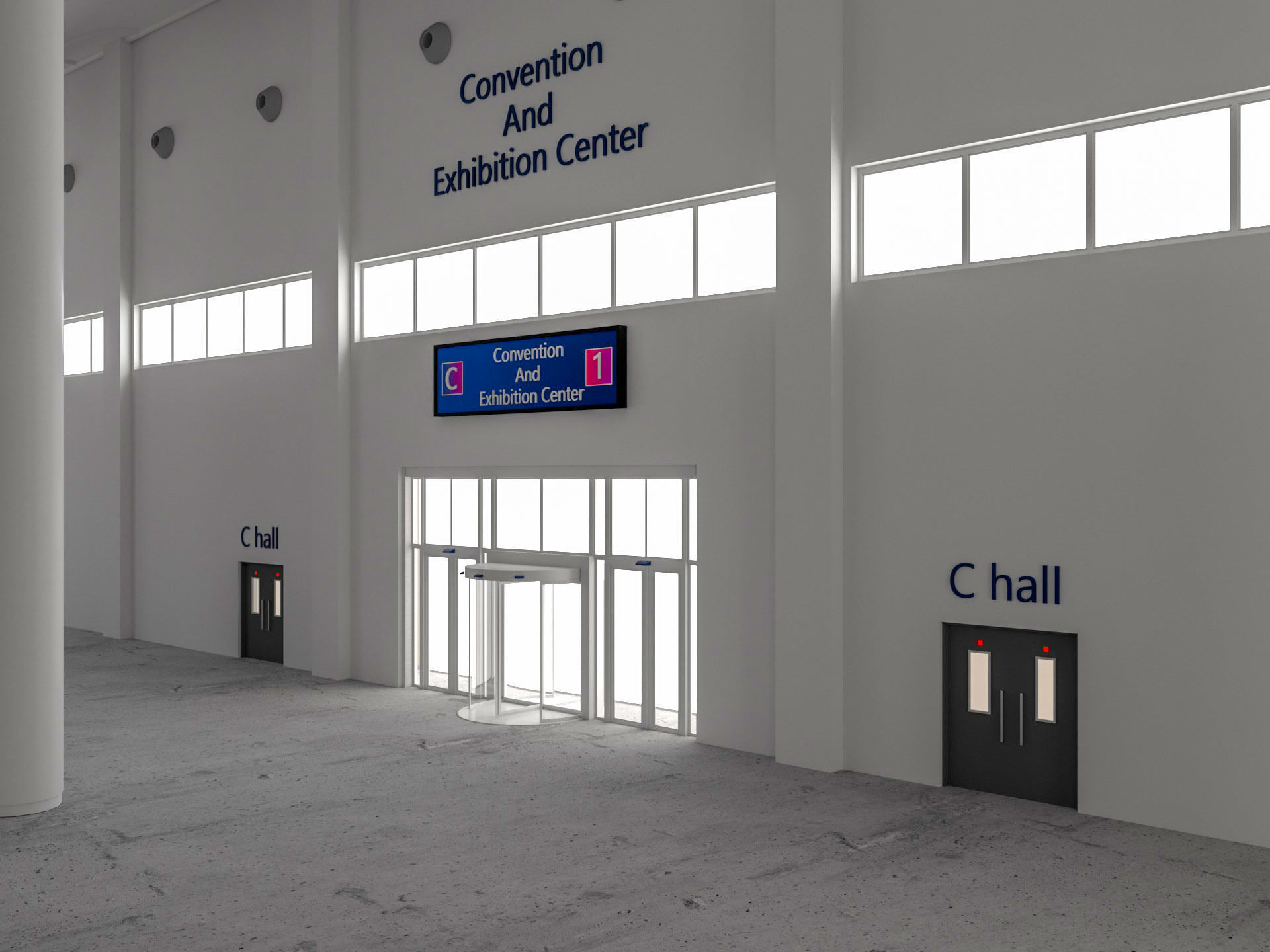 Convention And Exhibition Center 3D model_6