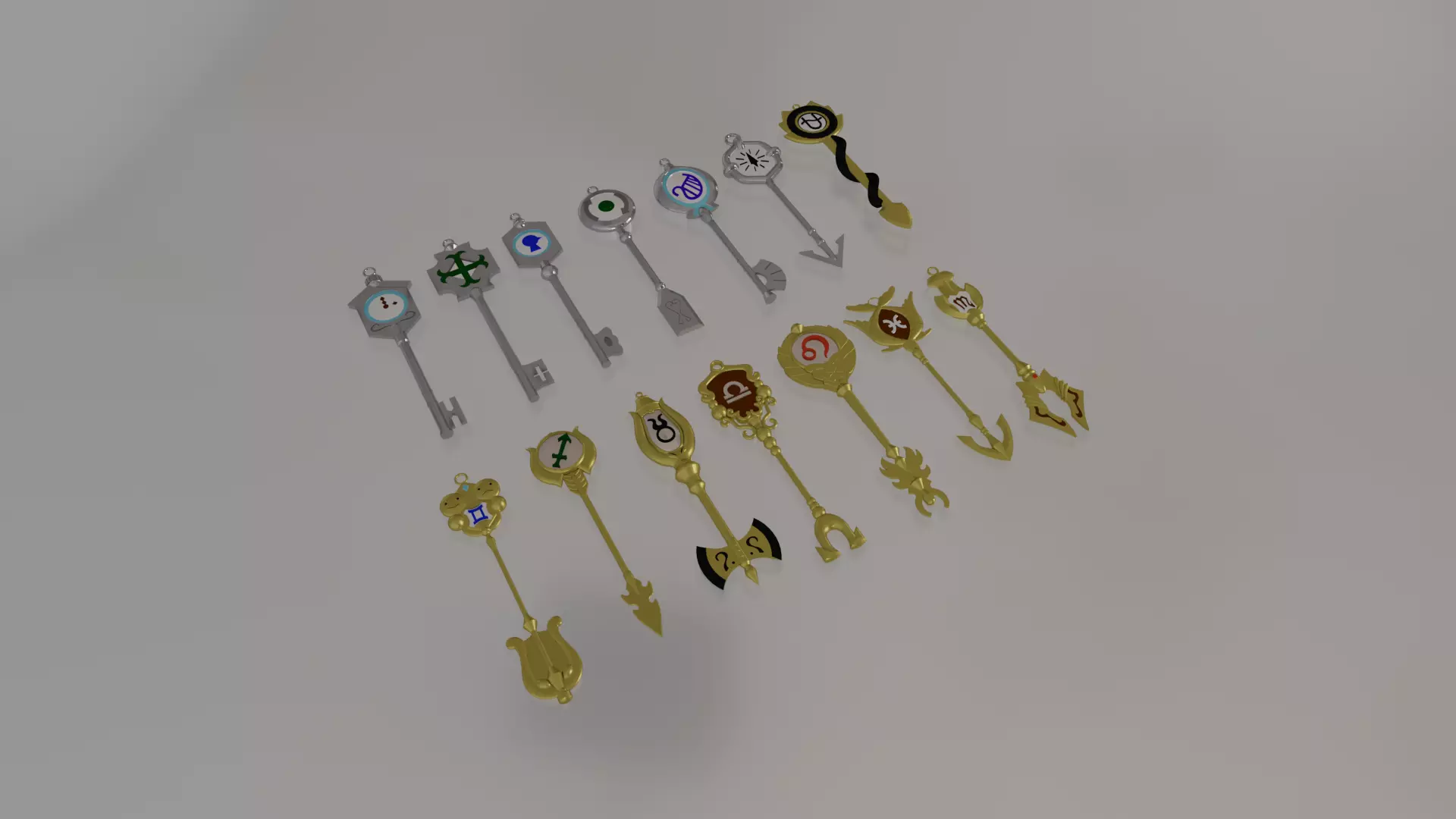 All FairyTail Celestial and Spirit Keys 3D print model_0