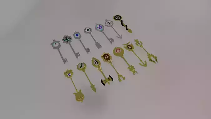 All FairyTail Celestial and Spirit Keys 3D print model