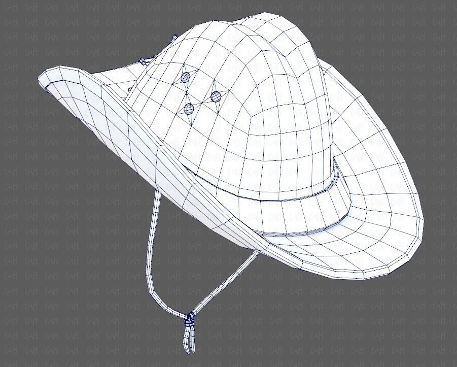 Cap V06 Low-poly 3D model_44