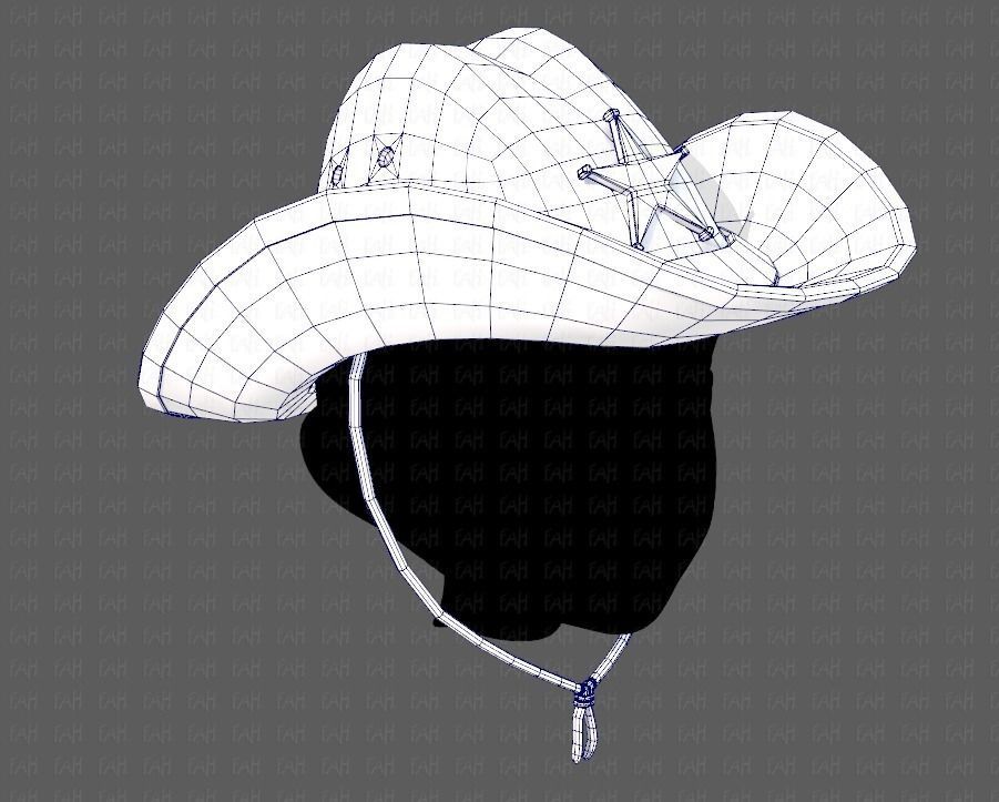 Cap V06 Low-poly 3D model_26
