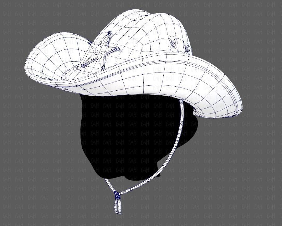 Cap V06 Low-poly 3D model_16