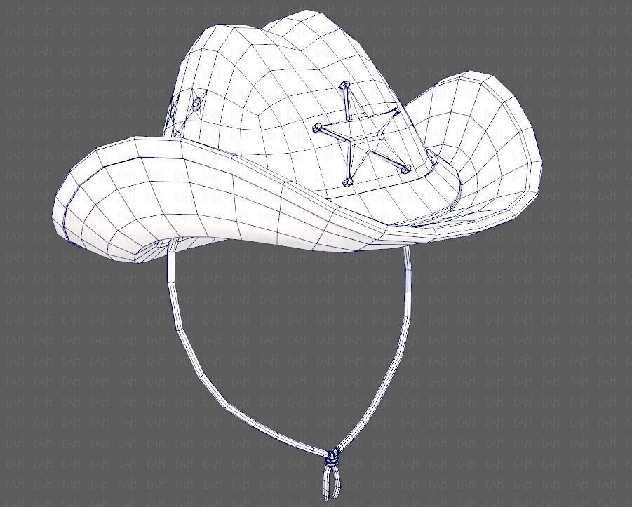 Cap V06 Low-poly 3D model_40