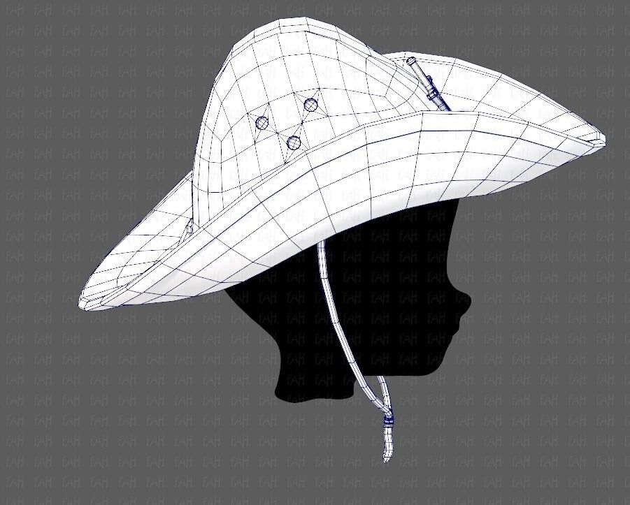 Cap V06 Low-poly 3D model_27
