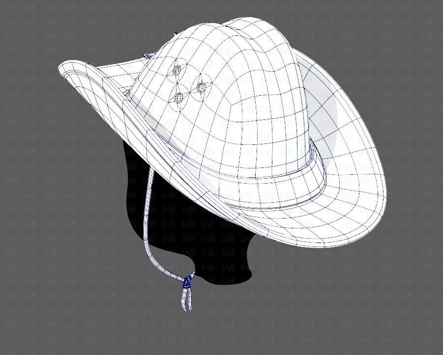 Cap V06 Low-poly 3D model_14