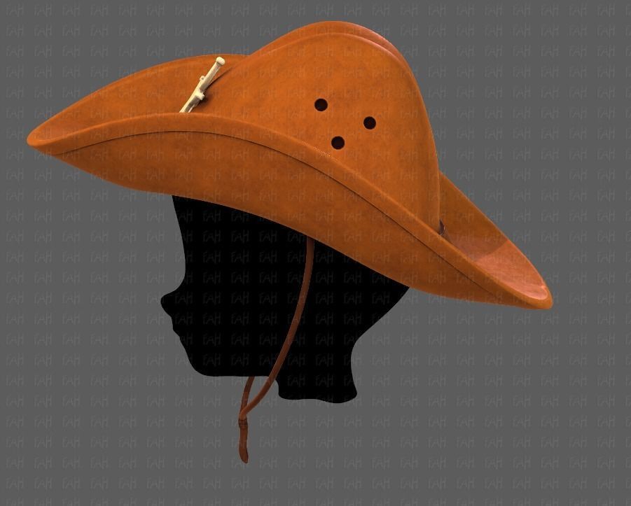 Cap V06 Low-poly 3D model_7