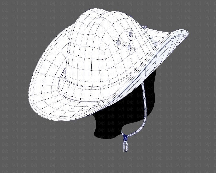 Cap V06 Low-poly 3D model_12