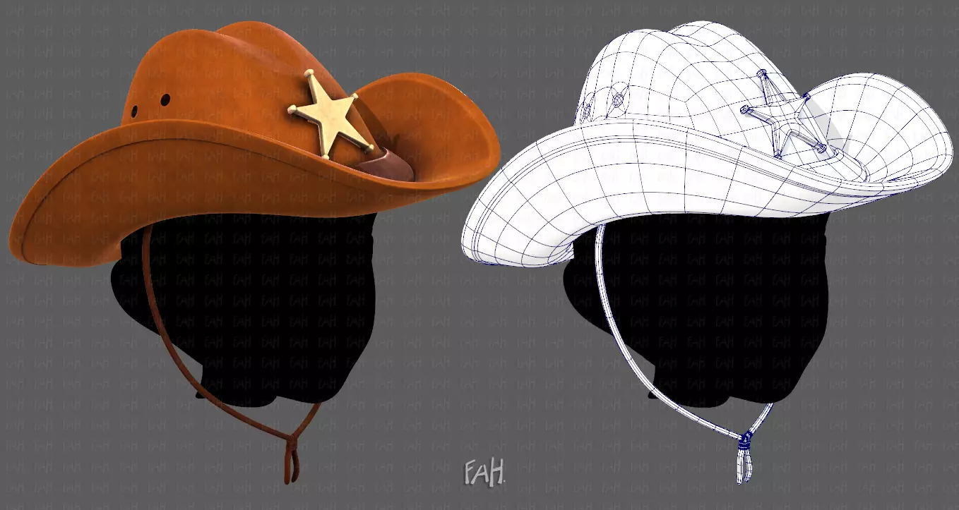 Cap V06 Low-poly 3D model_0
