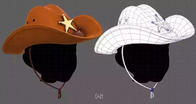 Cap V06 Low-poly 3D model