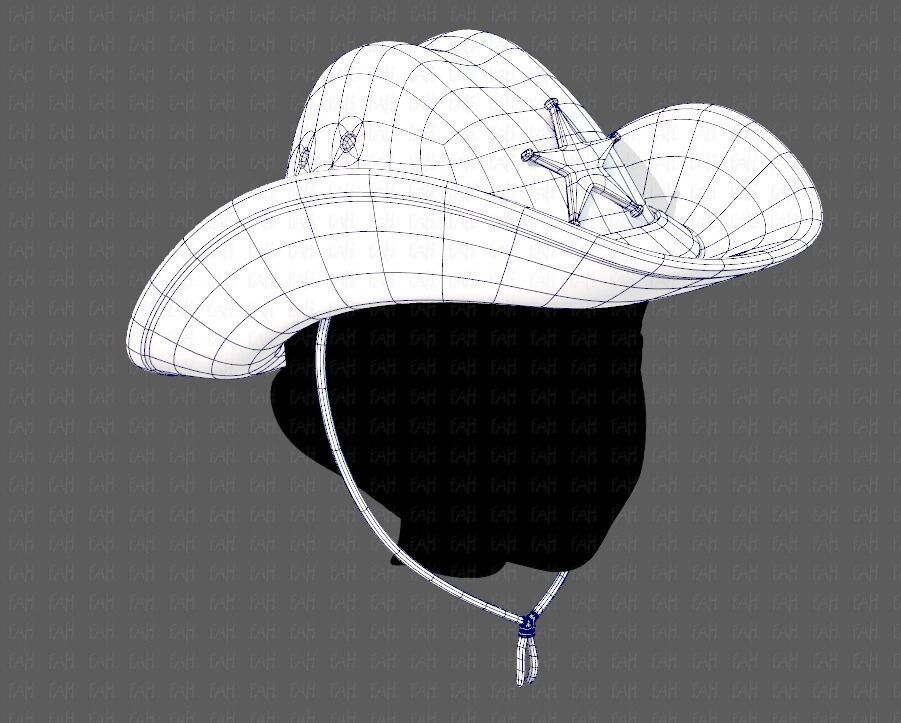 Cap V06 Low-poly 3D model_10