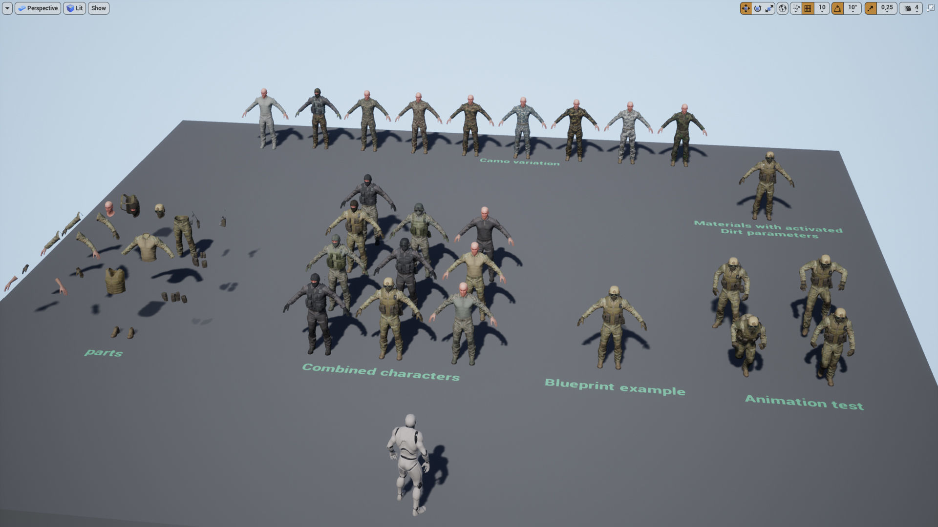 Modular Soldier Outfit Low-poly 3D model_29