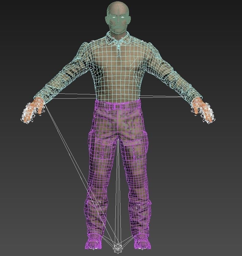 Modular Soldier Outfit Low-poly 3D model_24