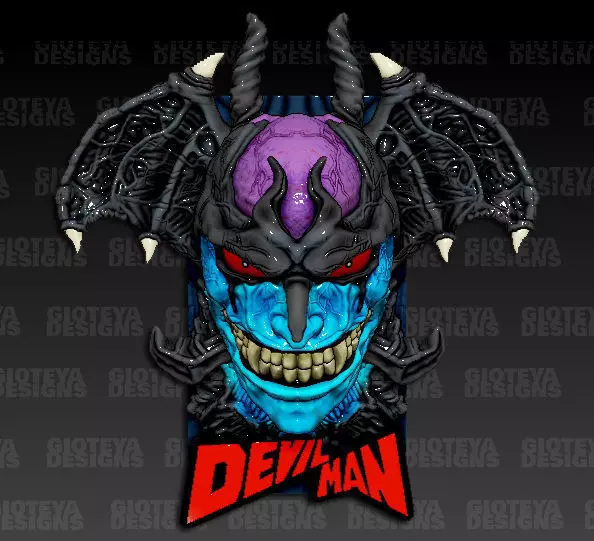 Devilman t-shirt 3D model_0