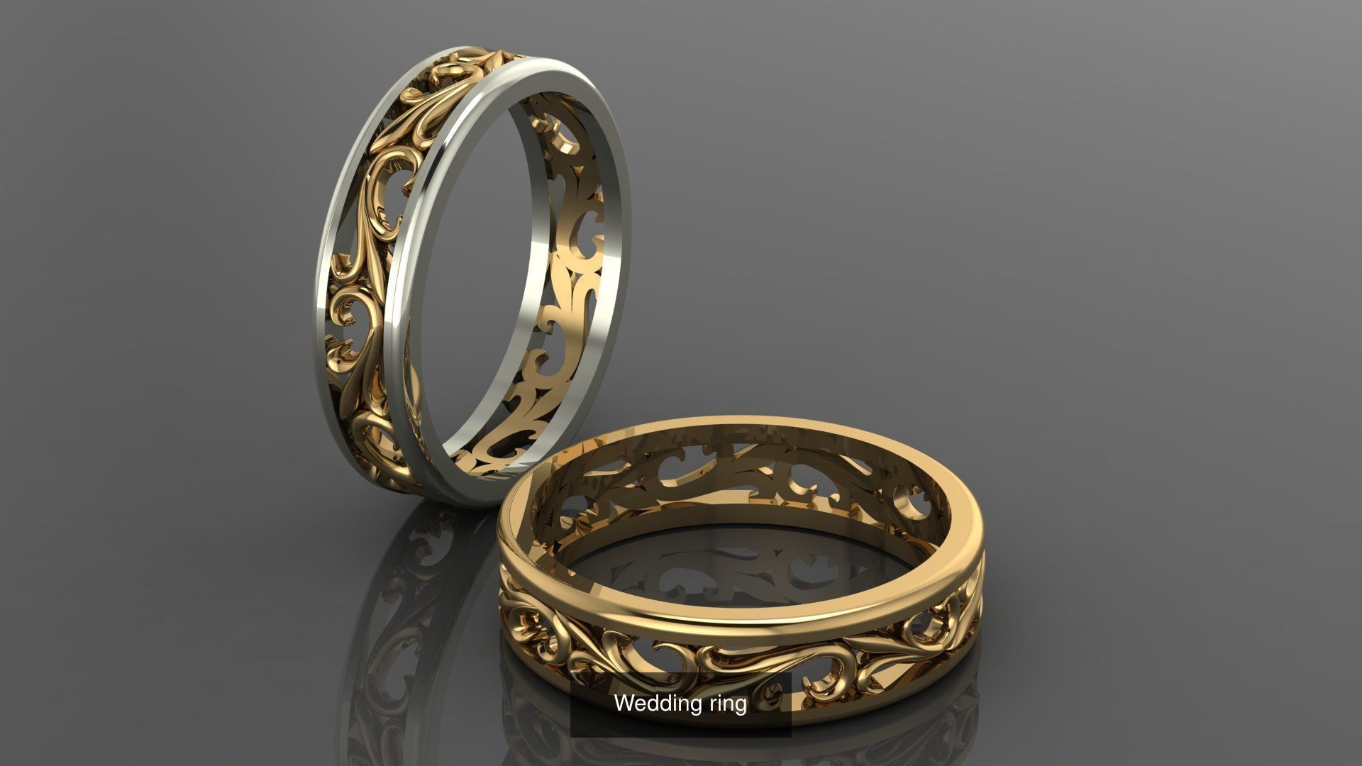38 wedding rings  3D Model Collection_9
