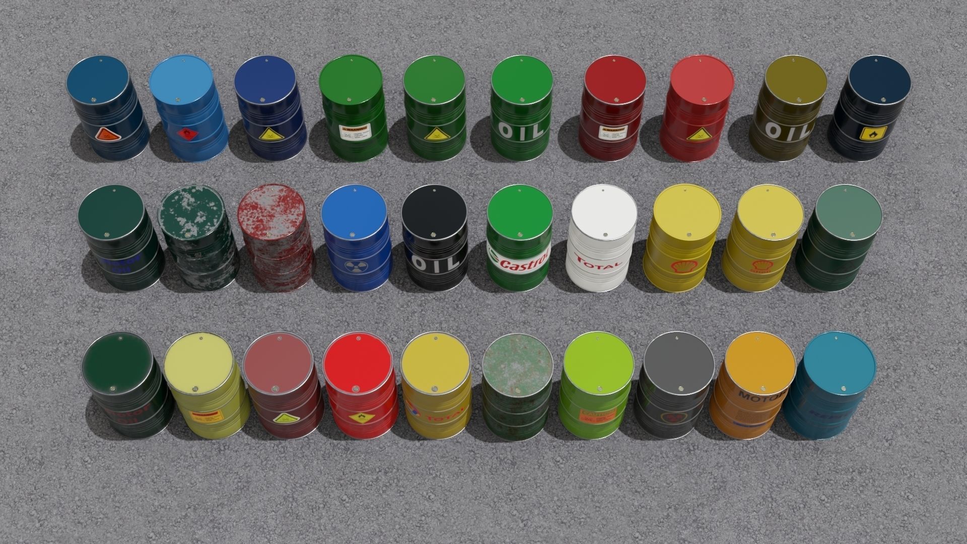 30 Barrel 3D models Low-poly 3D model_11