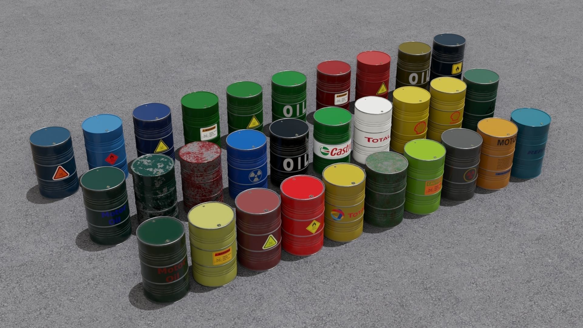 30 Barrel 3D models Low-poly 3D model_10