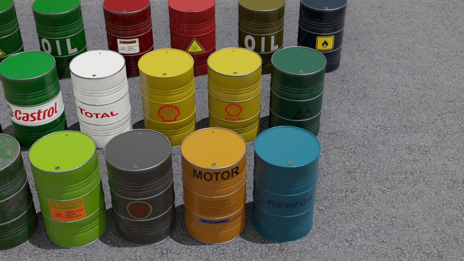 30 Barrel 3D models Low-poly 3D model_3