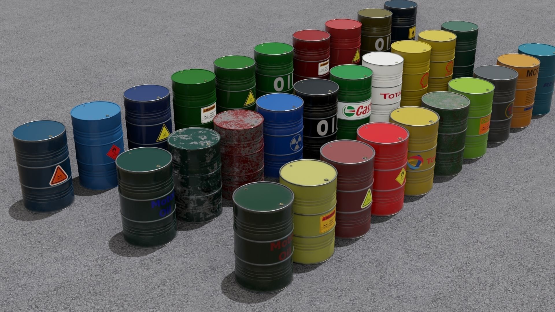30 Barrel 3D models Low-poly 3D model_1
