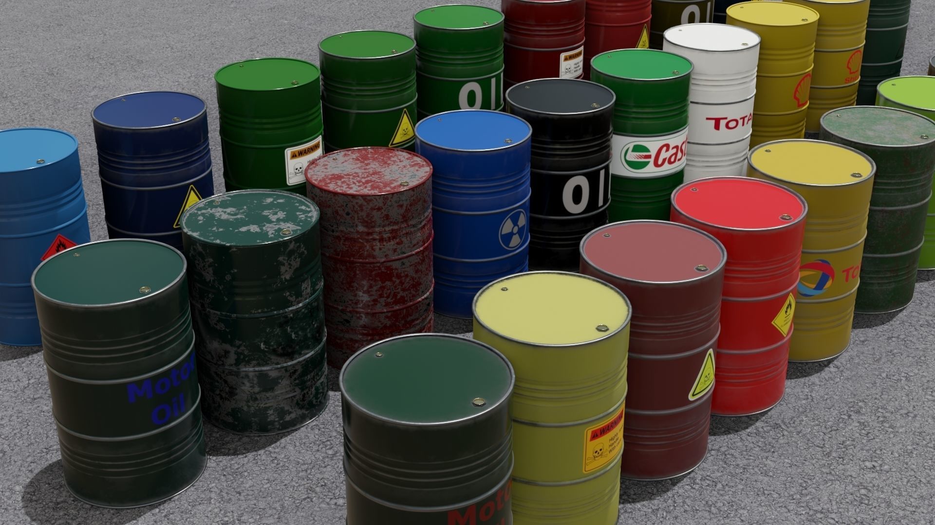 30 Barrel 3D models Low-poly 3D model_4