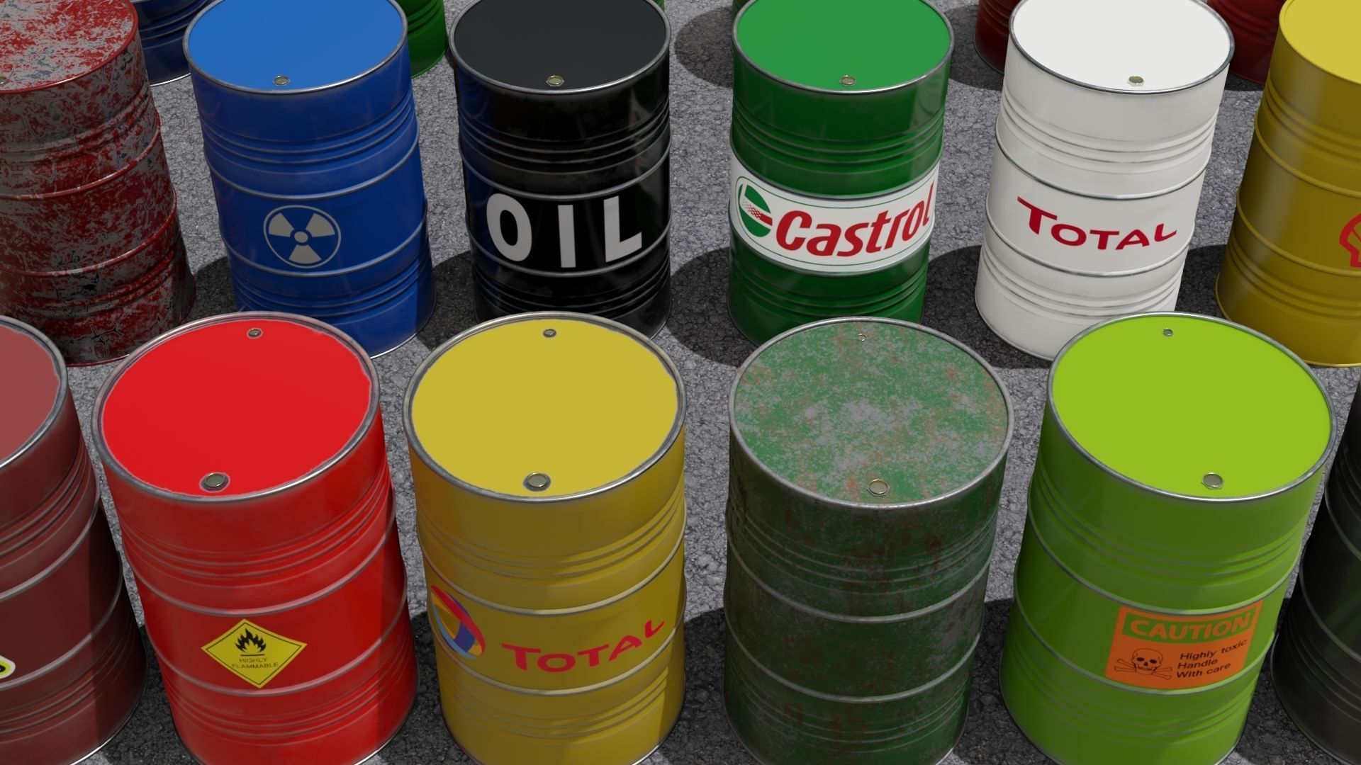 30 Barrel 3D models Low-poly 3D model_17