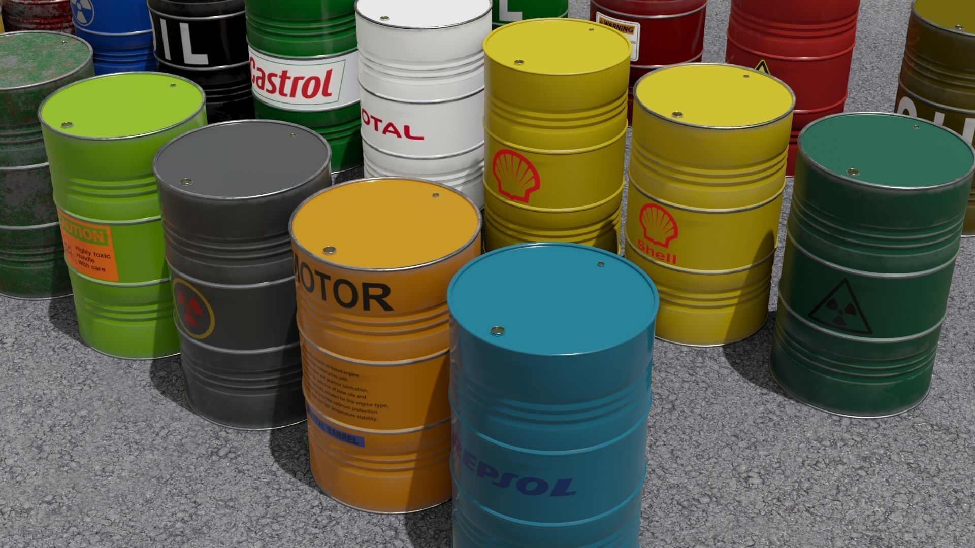 30 Barrel 3D models Low-poly 3D model_5