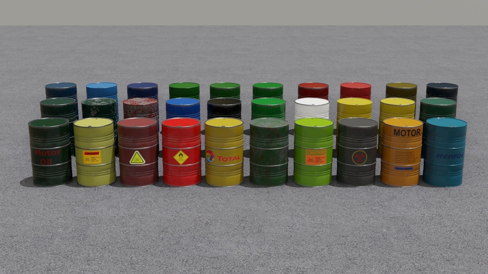 30 Barrel 3D models Low-poly 3D model_15