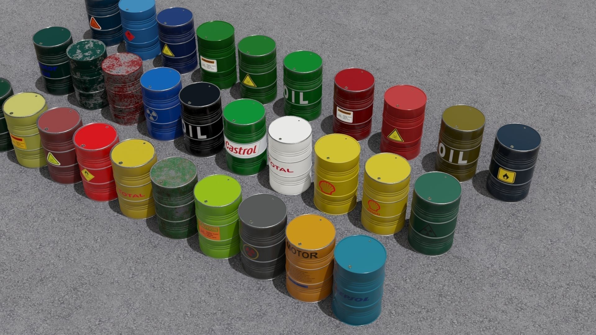 30 Barrel 3D models Low-poly 3D model_13