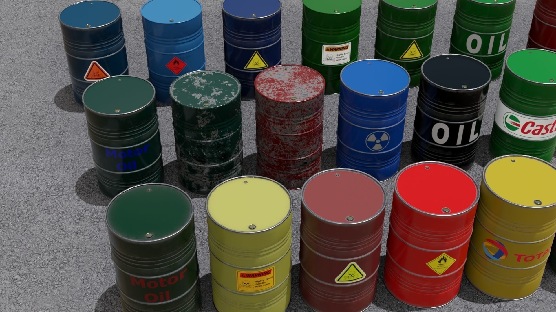30 Barrel 3D models Low-poly 3D model_2