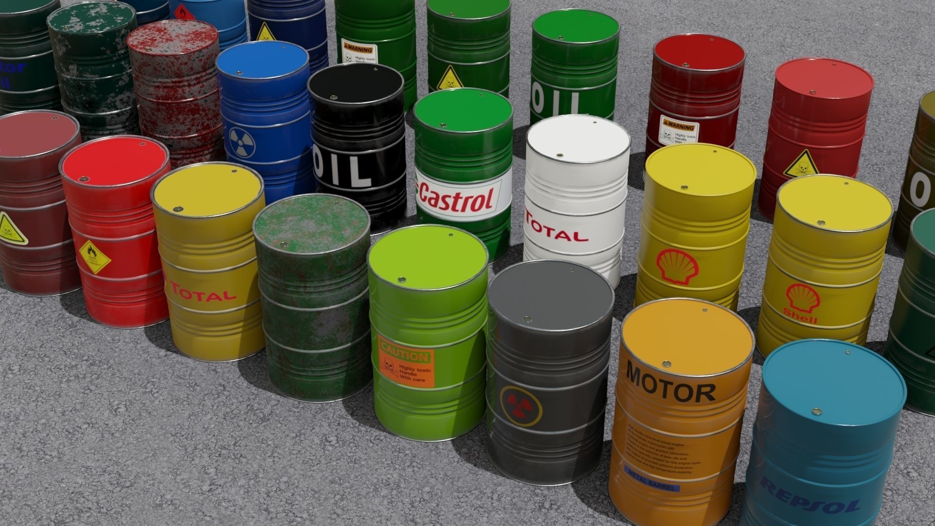 30 Barrel 3D models Low-poly 3D model_6