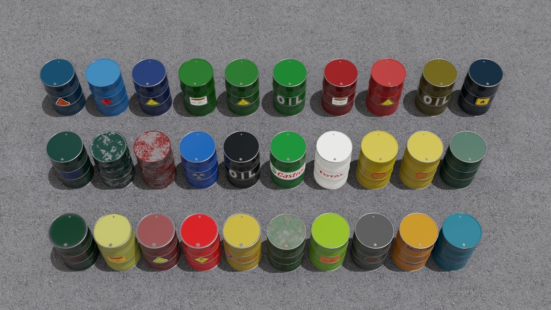 30 Barrel 3D models Low-poly 3D model_8