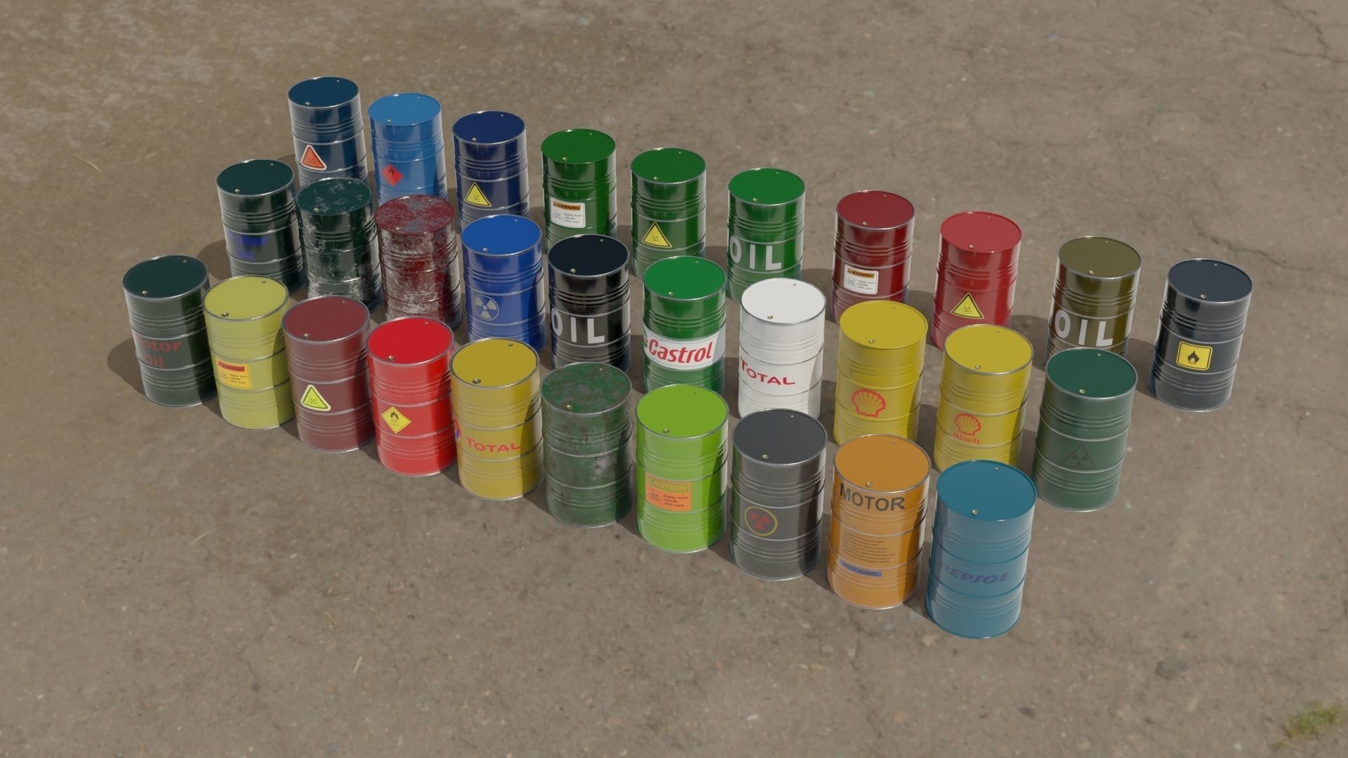 30 Barrel 3D models Low-poly 3D model_16