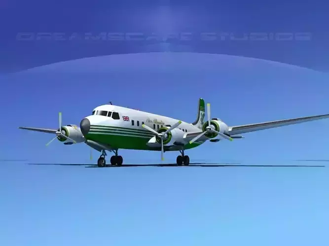 Douglas DC-7B Air Atlantic 3D model