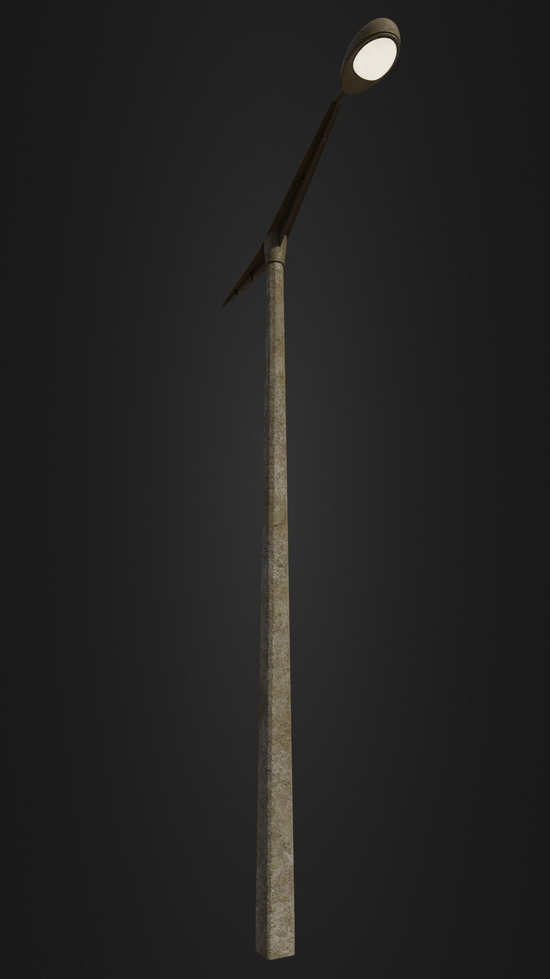 Old worn street light 10 Low-poly 3D model_4