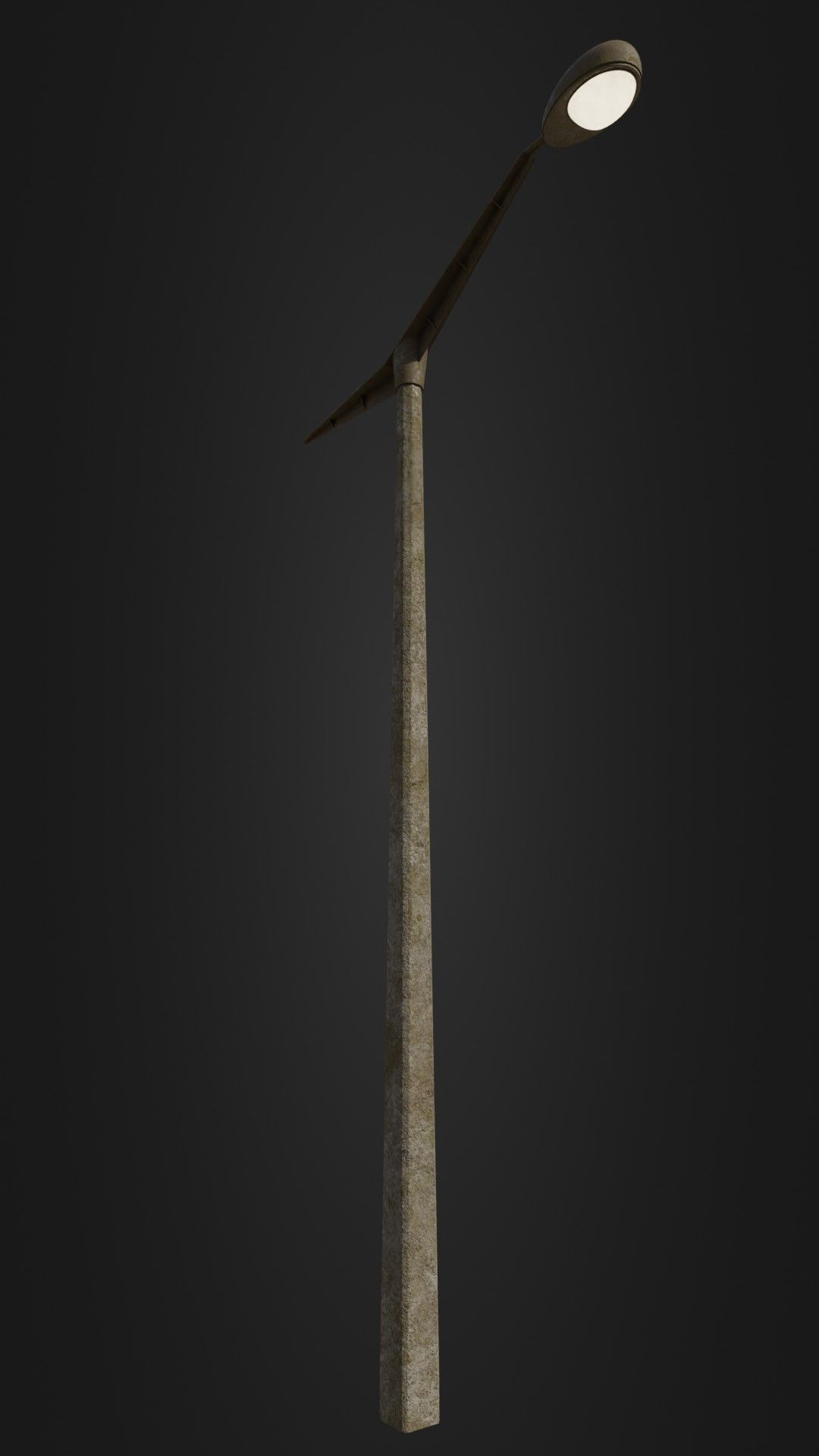 Old worn street light 10 Low-poly 3D model_5