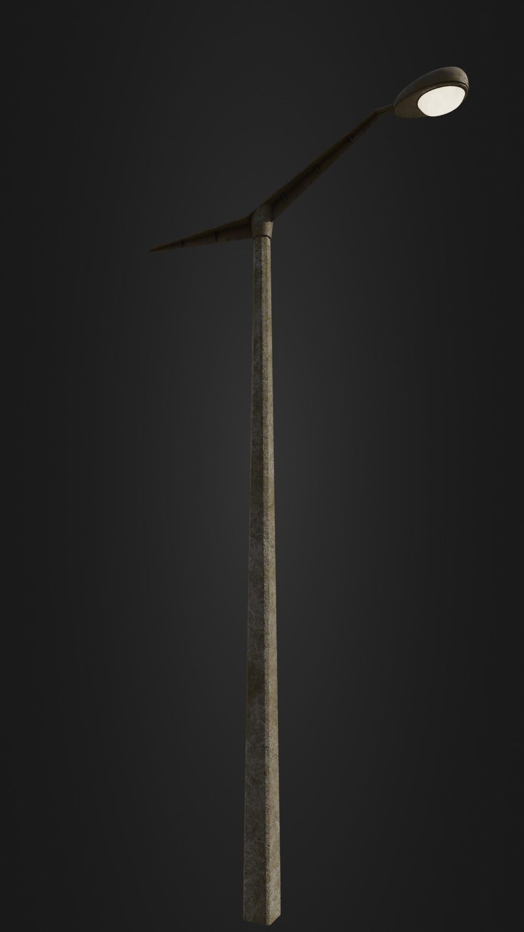Old worn street light 10 Low-poly 3D model_8