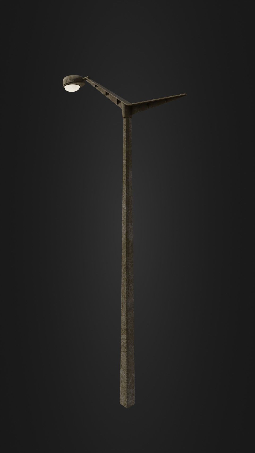 Old worn street light 10 Low-poly 3D model_26